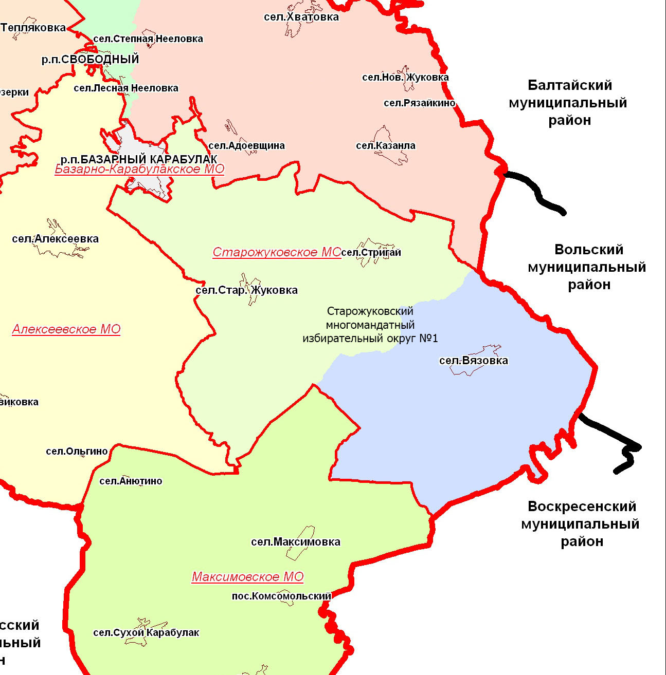 Карта урюпинского района