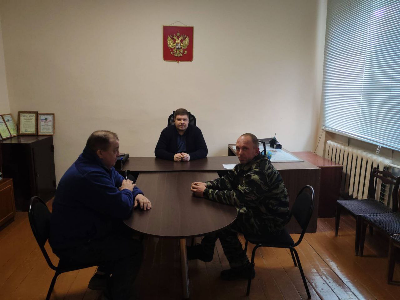 В администрации Старожуковского муниципального образования прошёл приём участника СВО