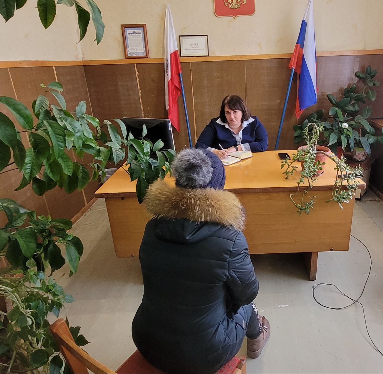 Первый заместитель главы администрации района Ю.В. Евдокимова провела личный приём граждан в с. Березовка