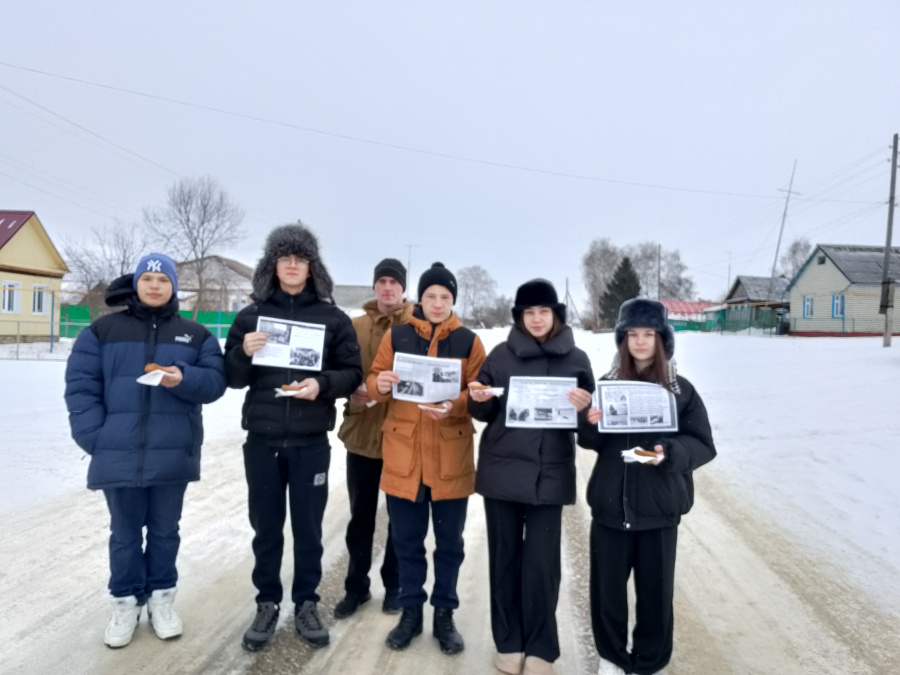 26.01.25г  на территории села Большая Чечуйка прошла акция "Блокадный хлеб"