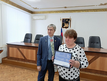 В администрации района прошла встреча с депутатом облдумы В.В. Рогожиным