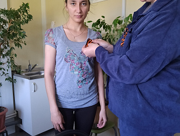 В преддверии великого праздника – Дня Победы, 6 мая Первоханенëвский СДК  принял участие в ежегодной акции "Георгиевская ленточка"