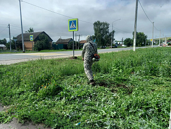 По поручению главы администрации Алексеевского муниципального образования Андрея Демагина непрерывно ведутся работы по обкосу общественных территорий